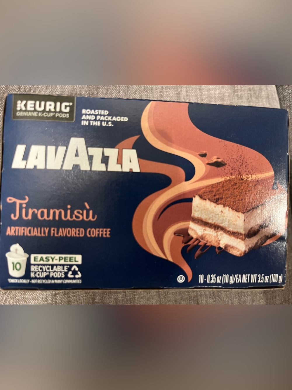 Lavazza Tiramisu Flavored Coffee K-Cup Pods - Blue Box